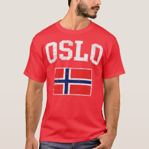 Oslo Norwegische Flagge Norwegische Norge T-Shirt