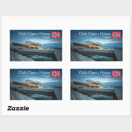Oslo Opera House Rechteckiger Aufkleber