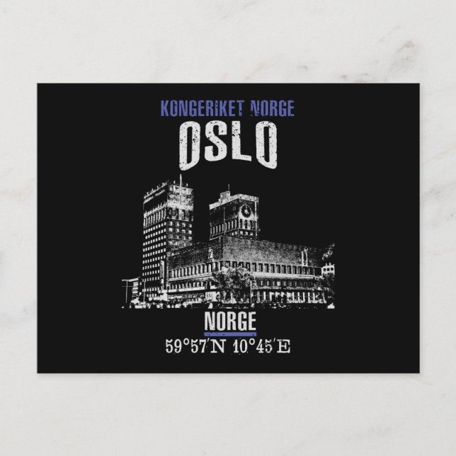 Oslo Postkarte (Vorderseite)
