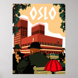Oslo, Rathaus, Norwegen Poster