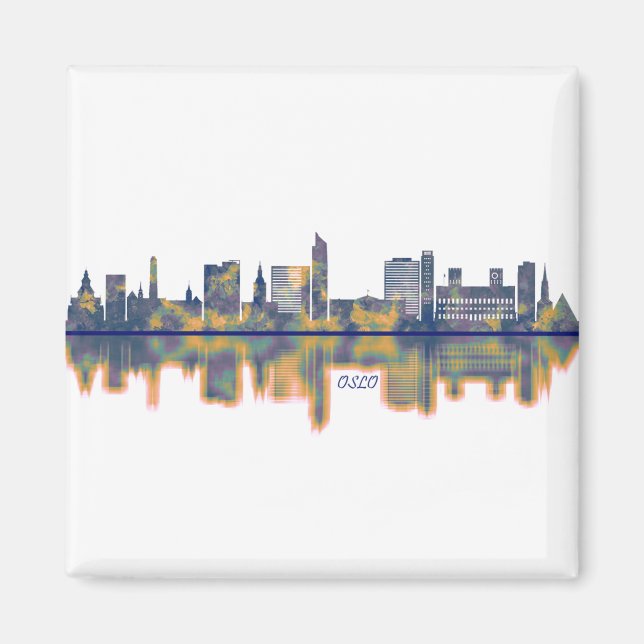 Oslo Skyline Magnet (Vorne)