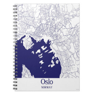 Oslo-Stadtplan Notizblock