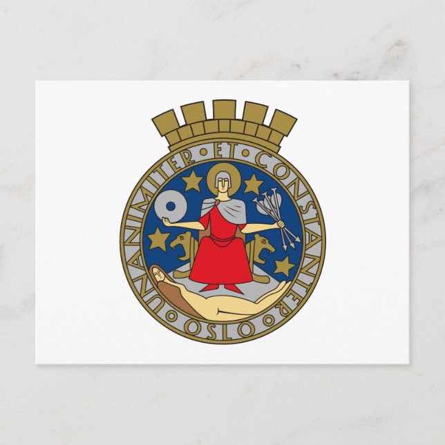 Oslo-Wappen Postkarte (Vorderseite)