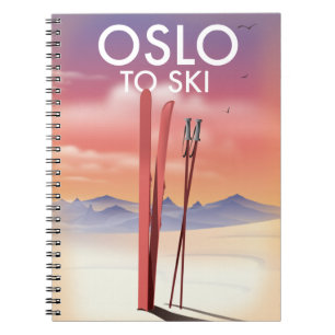 Oslo zum Skifahren Notizblock
