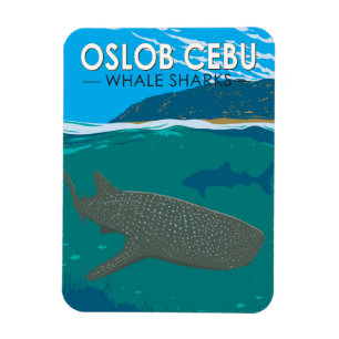 Oslob Cebu Philippinen Walhai Reise Vintage Magnet