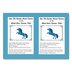 OSM Die Osmium-Horned Unicorn Trading Card Tischnummer