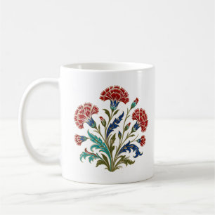 Osmanische Nelken Botanische Kunst Türkische Blu Kaffeetasse