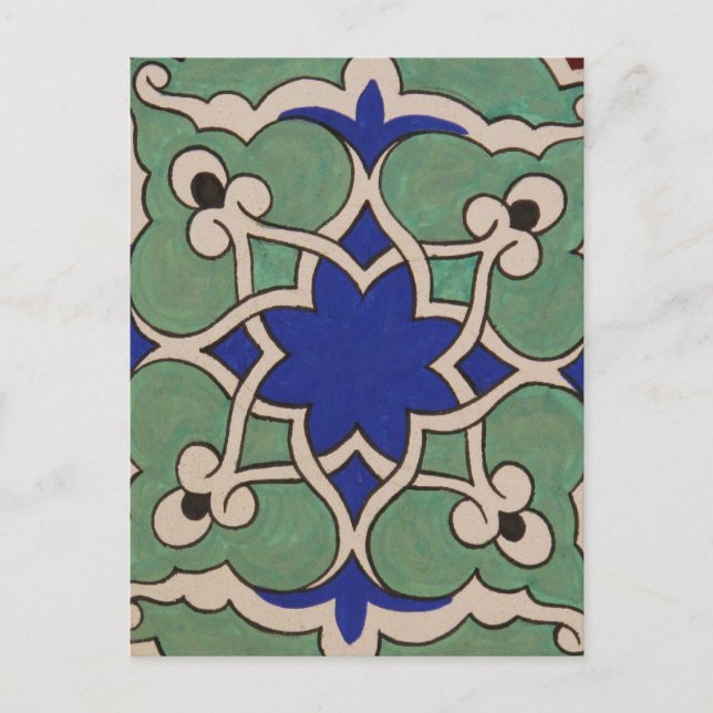 Osmanische Türkei Arabesque Alte Tile Postkarte (Vorderseite)