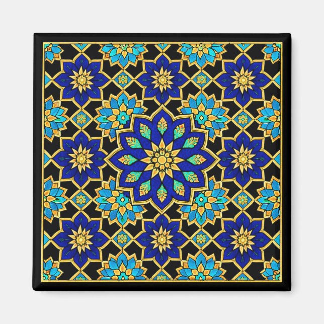 Osmanischer Stil Geschichte Design Blau  Magnet (Vorne)