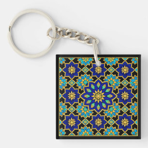 Osmanischer Stil Geschichte Design Blau Schlüsselanhänger