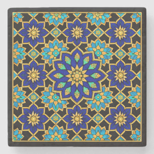Osmanischer Stil Geschichte Design Blau  Steinuntersetzer