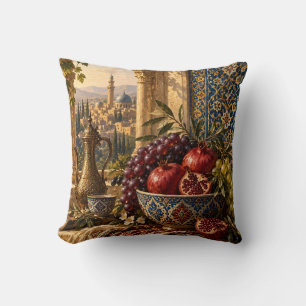 Osmanisches Granatapfel- und Iznik-Gartenkissen Kissen