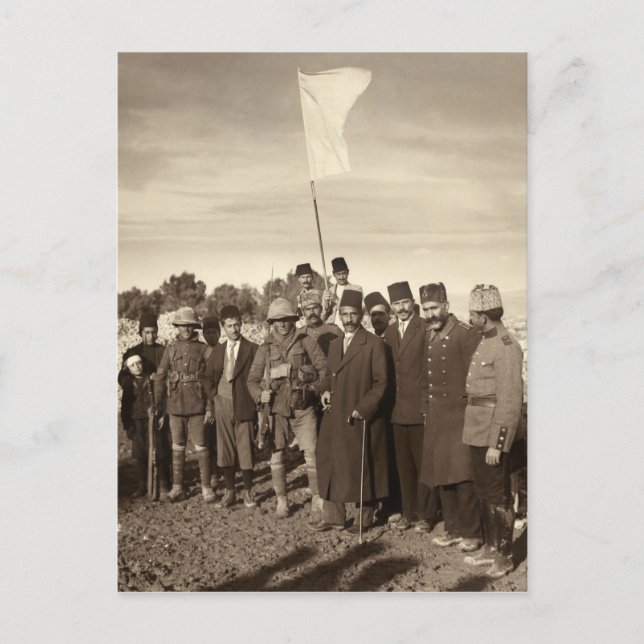 Osmanisches Reich Übergabe Jerusalems 1917 Postkarte (Vorderseite)