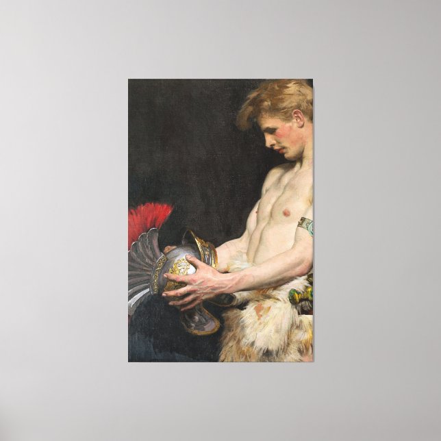 Osmar Schindler Germanischer Krieger mit Helm (190 Leinwanddruck (Vorderseite)