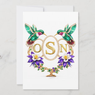 OSN Hummingbird Hochzeit Alle Buchstaben Benutzerd Einladung