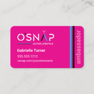 O'Snap Magenta Rectangle Business Card Visitenkarte