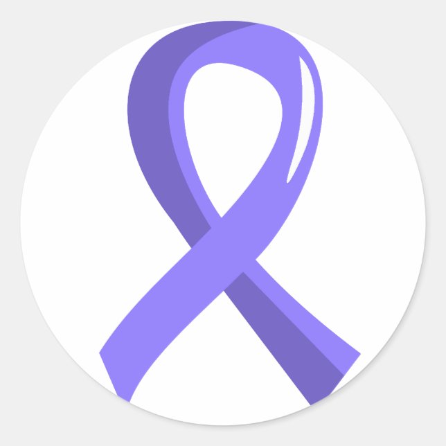 Ösophaguskrebs Periwinkle Ribbon 3 Runder Aufkleber (Vorderseite)