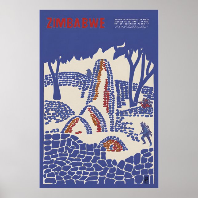 OSPAAAL-Plakat Simbabwe-Solidaritätstag Poster (Vorne)