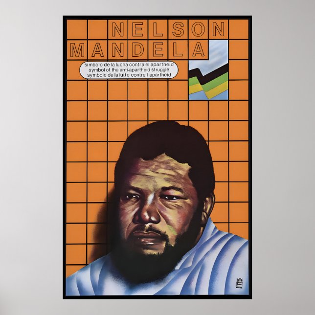 OSPAAAL-Plakat Südafrika Nelson Mandela Symbol Poster (Vorne)
