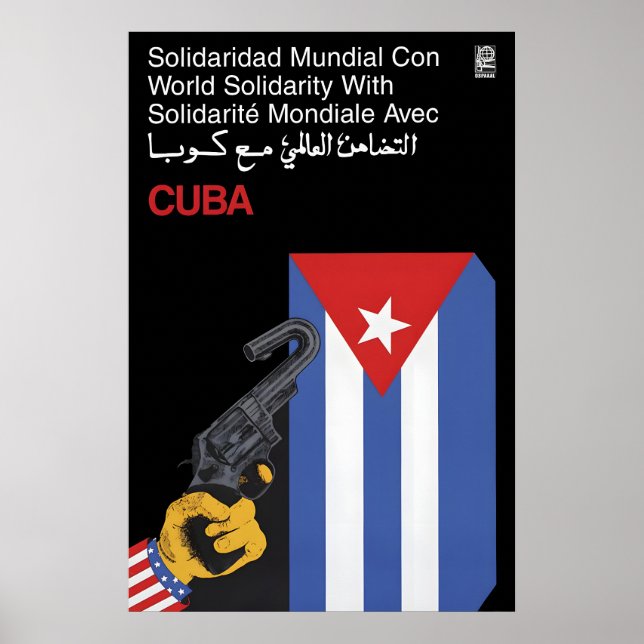 OSPAAAL-Plakat Weltweite Solidarität mit Kuba Poster (Vorne)
