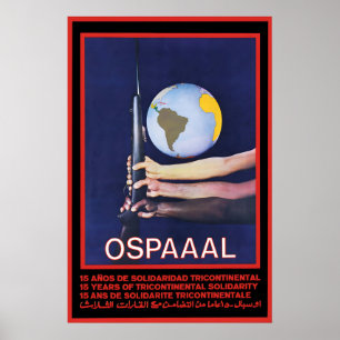 OSPAAAL Poster 15 Jahre Solidarität auf drei