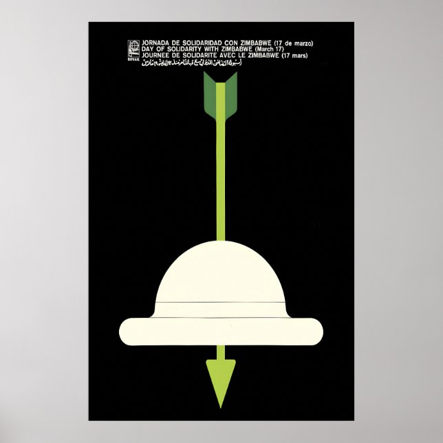 OSPAAAL Poster Simbabwe Solidaritätstag Anti (Vorne)