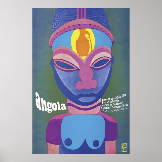 OSPAAAL Poster Tag der Solidarität mit Angola (Vorne)