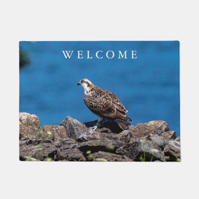 Osprey auf den Felsen Fußmatte (Vorderseite)