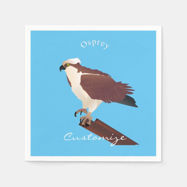 Osprey Hawk Raptor Thunder_Cove Serviette (Vorderseite)