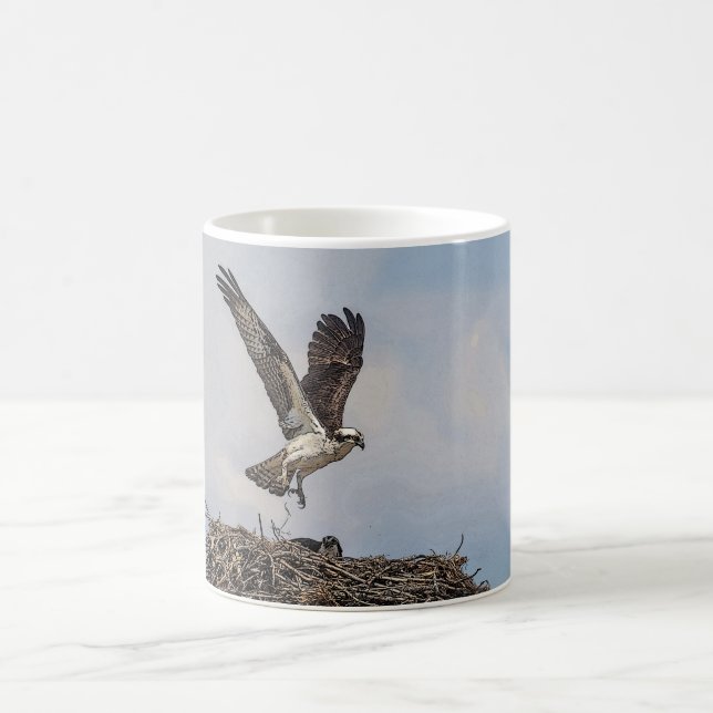 Osprey in einem Nest Kaffeetasse (Mittel)
