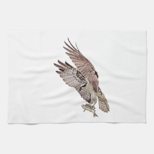 Osprey mit einem Fisch Geschirrtuch