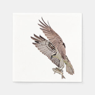 Osprey mit einem Fisch Serviette