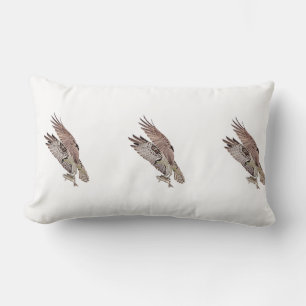 Osprey mit Fisch Lendenkissen