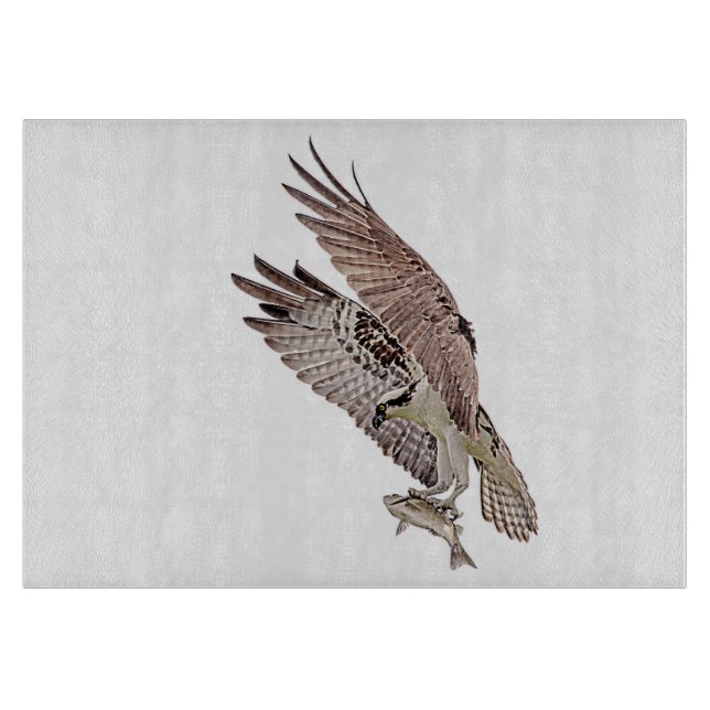 Osprey mit Fisch Schneidebrett (Vorderseite)