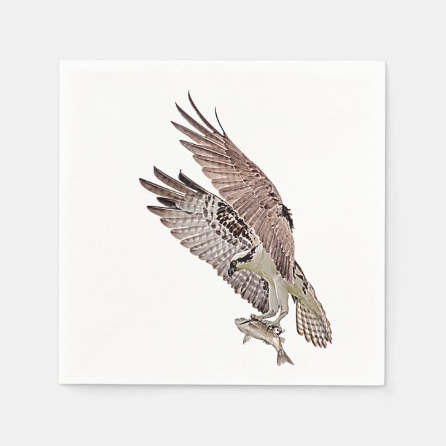 Osprey mit Fisch Serviette (Vorderseite)