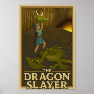 OSRS (Old School RuneScape) Drachenjäger-Sieg Poster