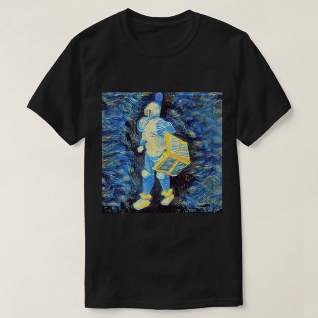 OSRS Rune Armor Knight Starry Night Art T-Shirt (Design vorne)