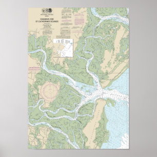 Ossabaw und St Catherines Sounds Chart 11511 Poster