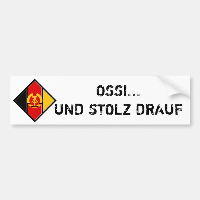 OSSI...UND STOLZ DRAUF AUTOAUFKLEBER (Vorne)