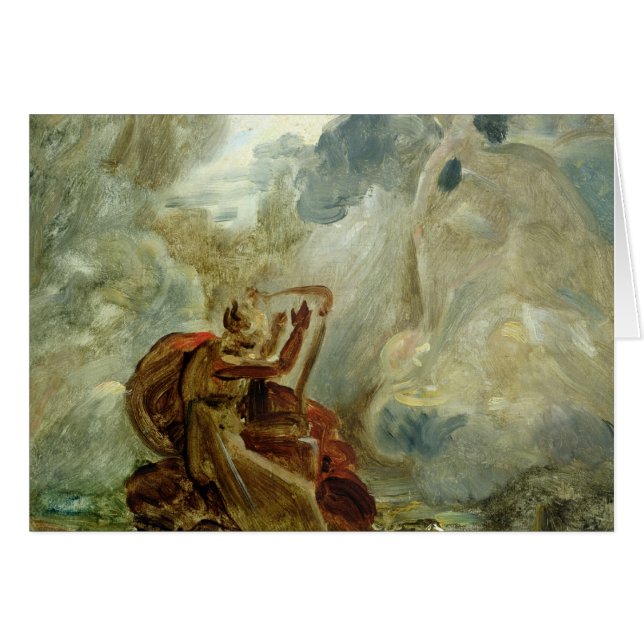 Ossian beschwört oben den Geist (Vorderseite (Horizontal))