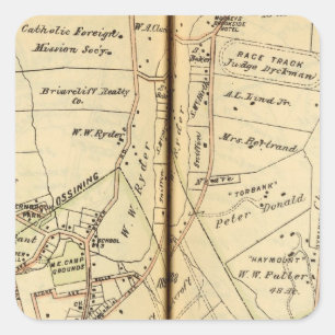 Ossining, New York Quadratischer Aufkleber