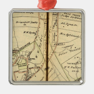 Ossining, New York Silbernes Ornament