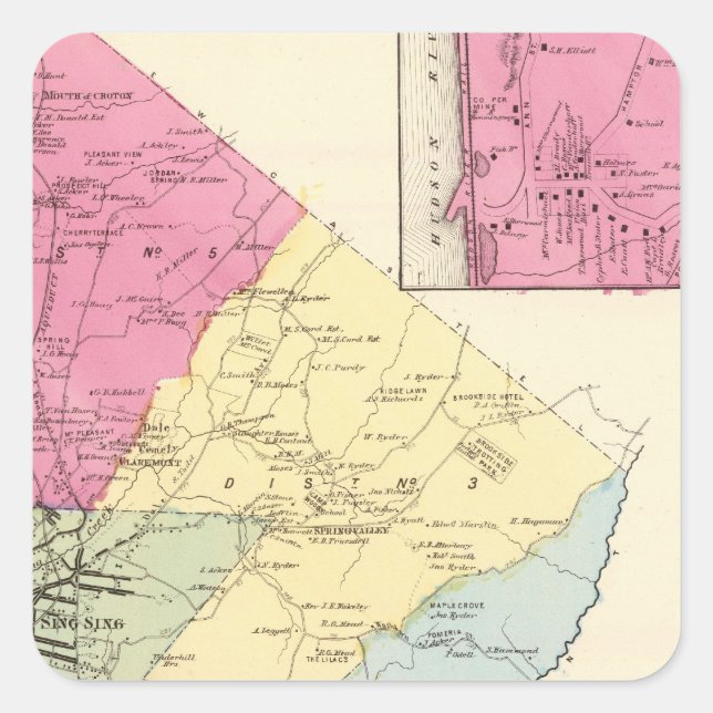 Ossining, Sparta Quadratischer Aufkleber (Vorderseite)