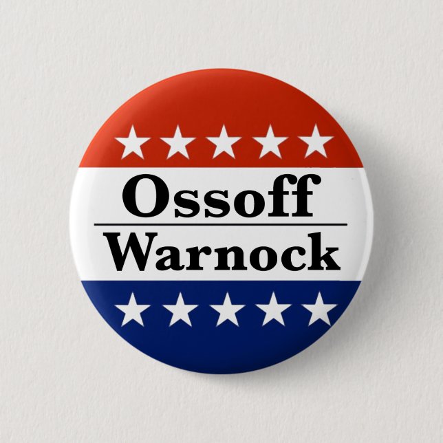 Ossoff Warnock Georgia Runoffs Button (Vorderseite)