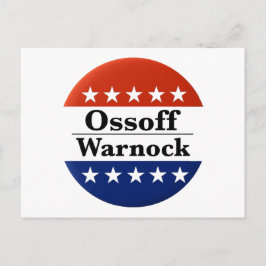 Ossoff Warnock Georgia Runoffs Postkarte
