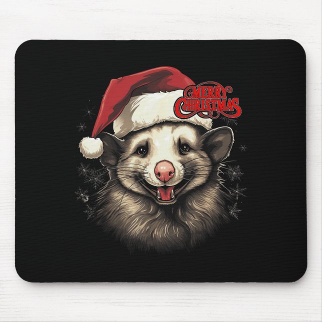 Ossum Ssum Funny Merry Christmas Santa Matching Fa Mousepad (Vorne)