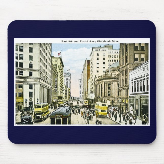Ost9. und Euclid Allee, Cleveland, Ohio Mousepad (Vorne)