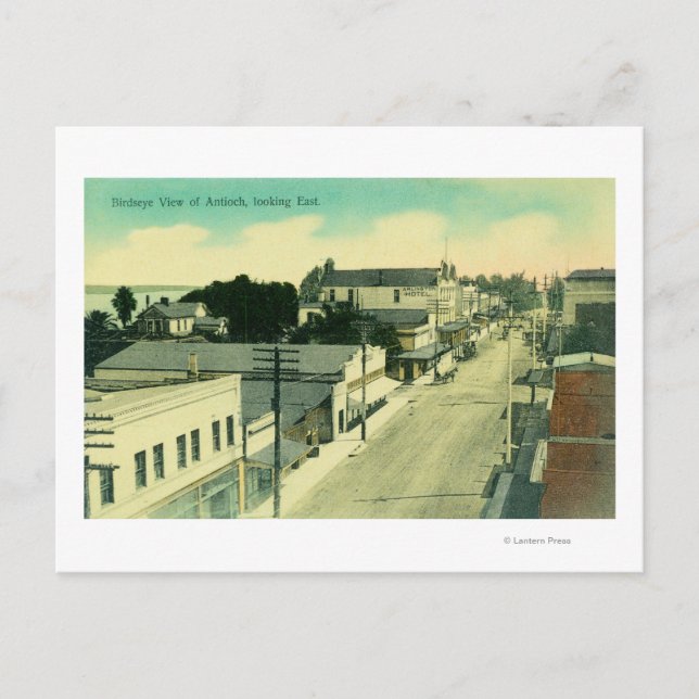 Ost LuftaufnahmeAntioch, CA Postkarte (Vorderseite)