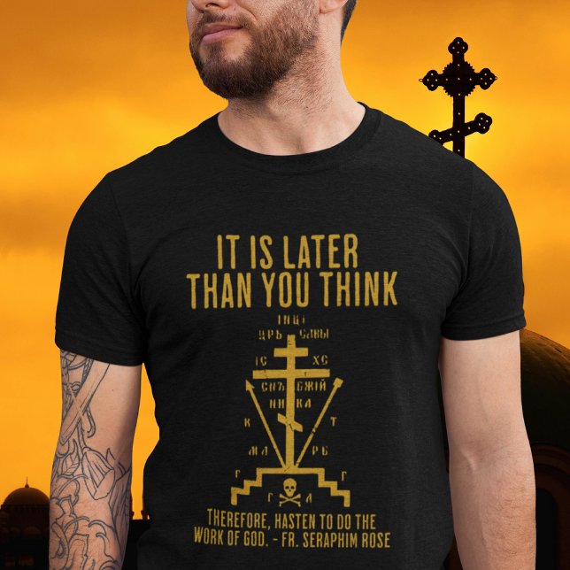 Ost-Orthodox Fr. Seraphim Rose Cross Gift T-Shirt (Von Creator hochgeladen)