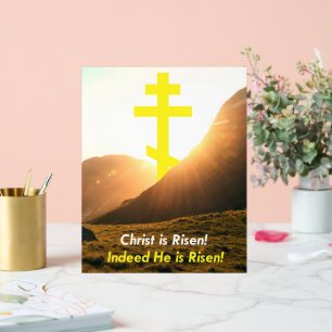 Ost-Orthodox Paschal Gruß Christus ist Risen Acrylschild